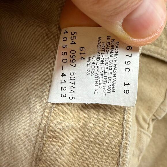Vintage Levi's Jeans Mens Fits 34x32 Brown Relaxed USA Made Orange Tab 90s 97 - Picture 9 of 10